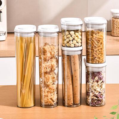 Airtight containers for storing grains, cereals, and dried f