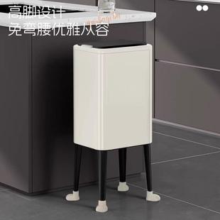 可腰卫AGI生高脚桶弯高厨房垃圾桶GA带轮OK免移动客厅家用高加款