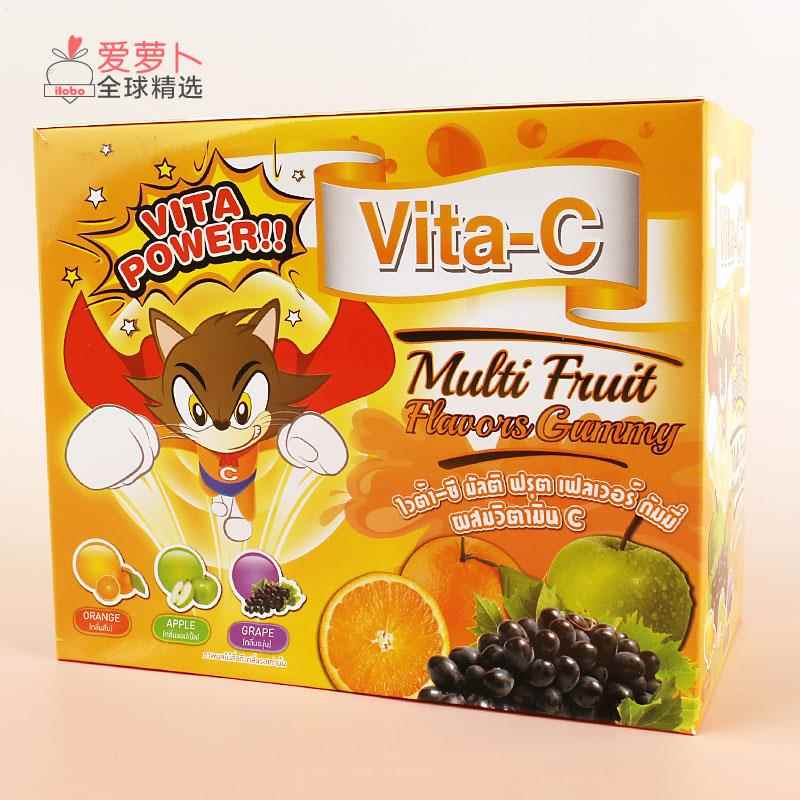 VITA-C 维他命混合口味果软糖橙子味果冻条葡萄苹果混合果味软糖图片