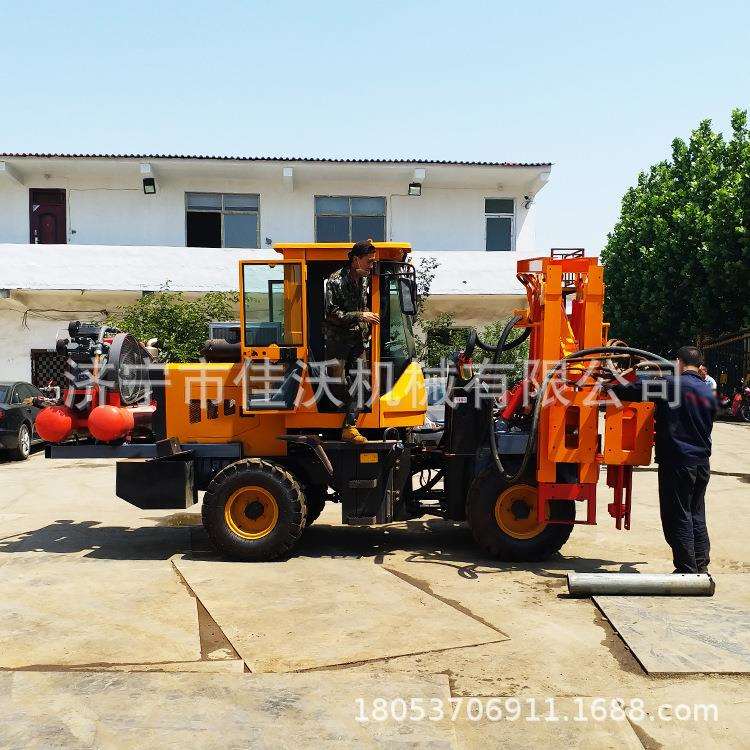 公路护栏打钻孔机护栏打桩机波形护栏打桩机