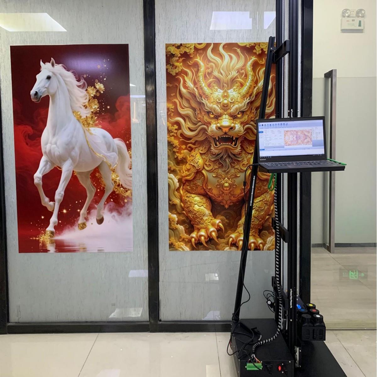 智能3d墙体彩绘机全自动5D立体墙体喷绘机户外大型广告壁画打印机