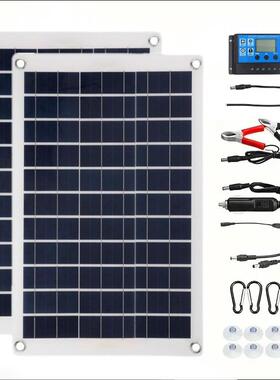 爆款多晶硅20W4统V0W18V24太阳能发电板充电系FDN套件控制器