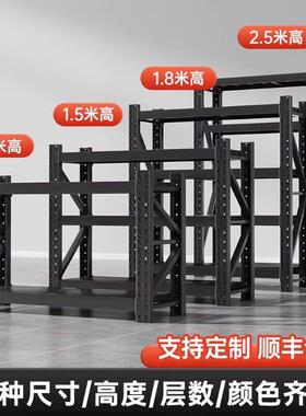 1.8米仓储货架黑色置物架重型仓库展示架加厚家用超市多功能架子