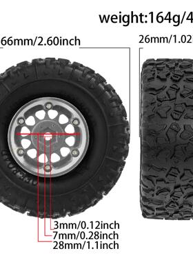 RS红蜘蛛出品 1/18TRX-4M SCX24 1.3椭圆轮毂＋攀爬车胎皮R358