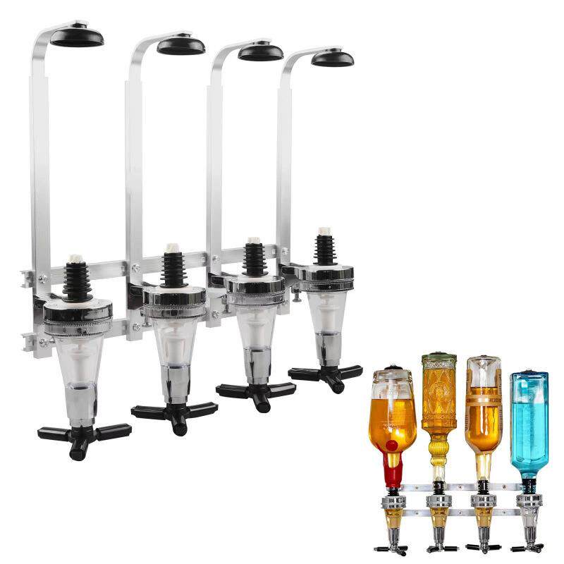 4头直排挂壁式倒酒架倒酒器分酒器量取糖浆取酒6头倒酒柜定量30ml