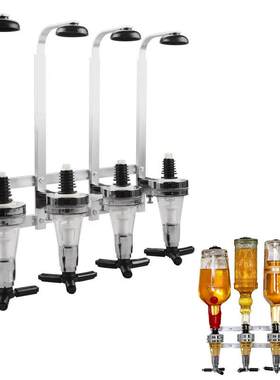 4头直排挂壁式倒酒架倒酒器分酒器量取糖浆取酒6头倒酒柜定量30ml