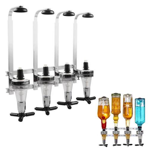4头直排挂壁式倒酒架倒酒器分酒器量取糖浆取酒6头倒酒柜定量30ml