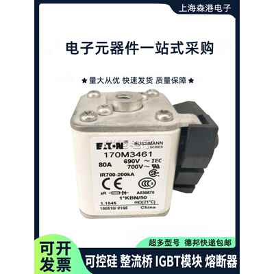 伊顿巴斯曼熔断器170M3464 170M3465 170M3466 3467 保险丝/底座