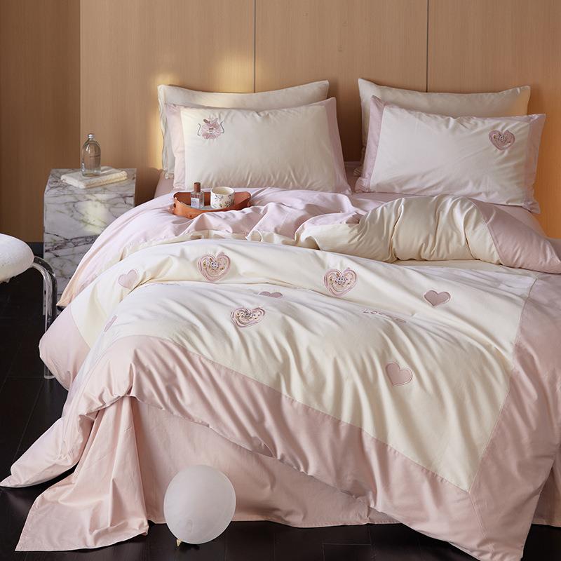 A绒类OSF1桥叠00支纯棉长棉四件套龙年结婚喜庆床单被套南通石床