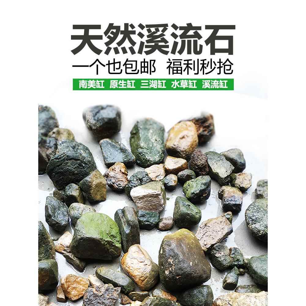 原生鱼缸造景石天然溪流石造景虾虎缸南美缸溪流缸三湖缸装饰石头