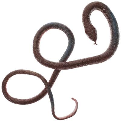Prank Props Realistic Rubber Black Round Head Snakes Fake Sn