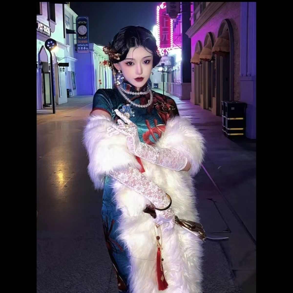 第五人格c服红蝶十三娘扇子道具美人相旗袍cosplay女工厂店直营