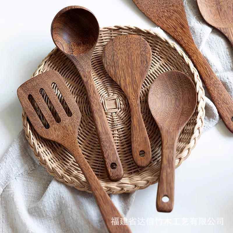 鸡翅木锅铲家用不粘锅专用耐高温防烫实木炒菜铲木勺套装厨房厨具