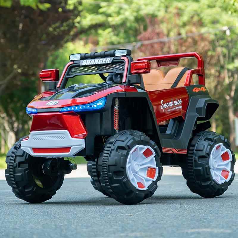 高档儿童电动车四轮人越野汽可坐婴儿四驱带遥控男童车车女小孩玩