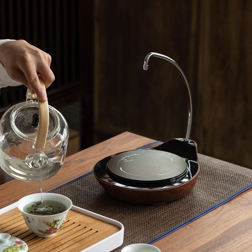 井海黑晶炉煮茶器全自动上水一体带抽水电磁炉静音自吸水煮茶炉