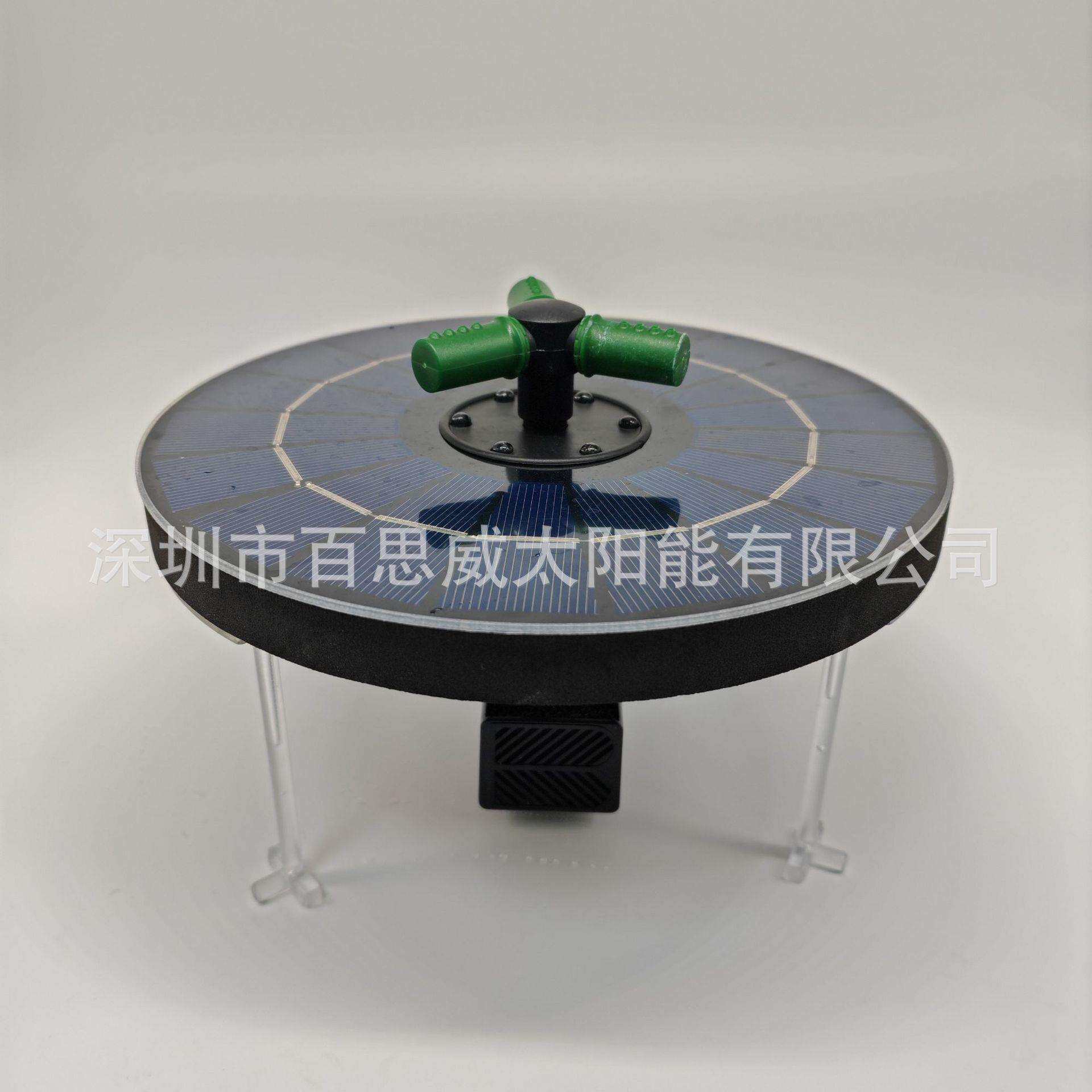 工厂直销太阳能折叠喷泉圆形漂浮立体花园泳池鸟浴盆喷泉跨境热卖