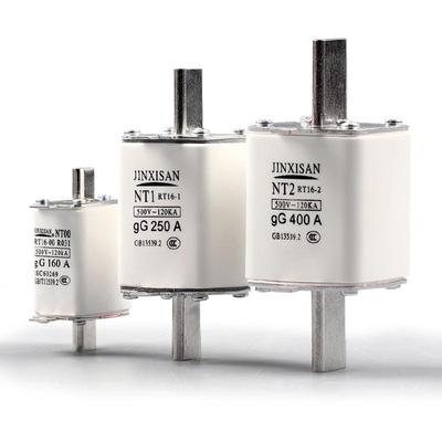 供应低压熔断器NT0丝0/NT1/NT2熔芯陶瓷保险63A100A431125A