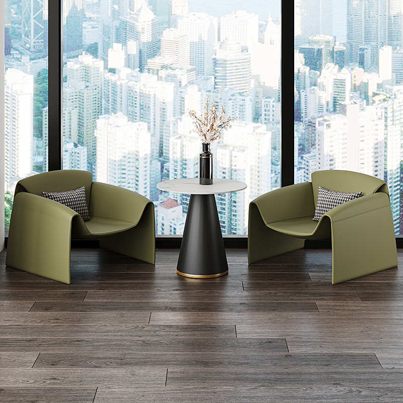 意式轻奢设计师小螃蟹单人沙发美容院会所酒店售楼部接待洽谈桌椅