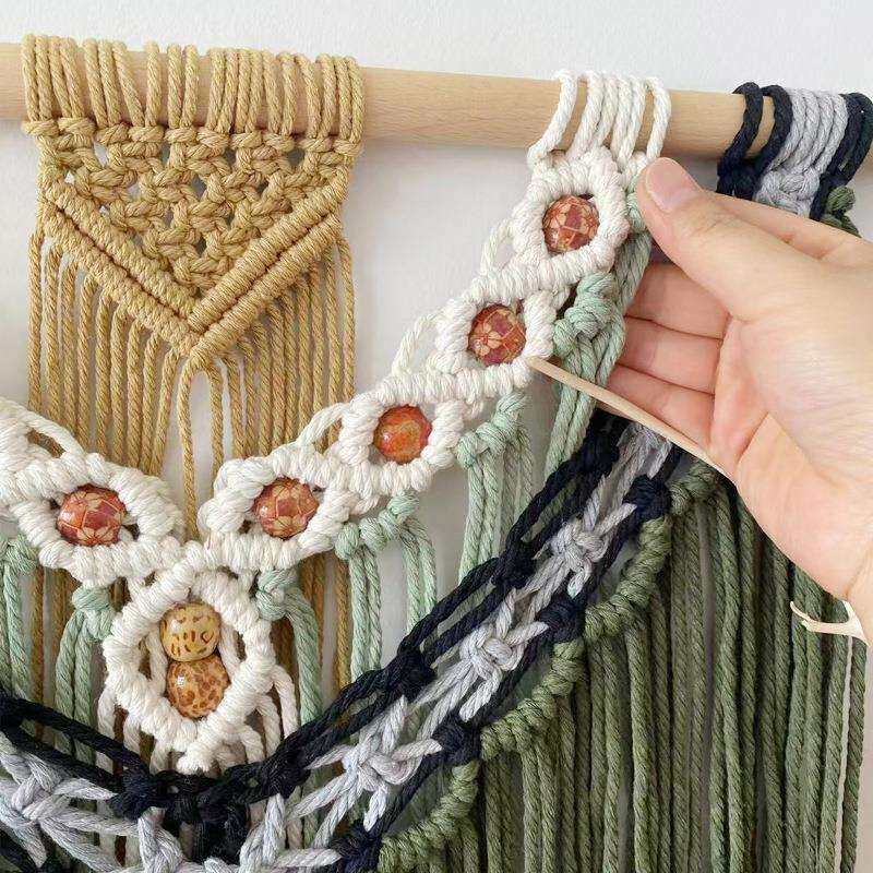波西米亚挂毯房间装饰挂布墙面装饰挂饰彩色流苏手工壁毯民宿北欧