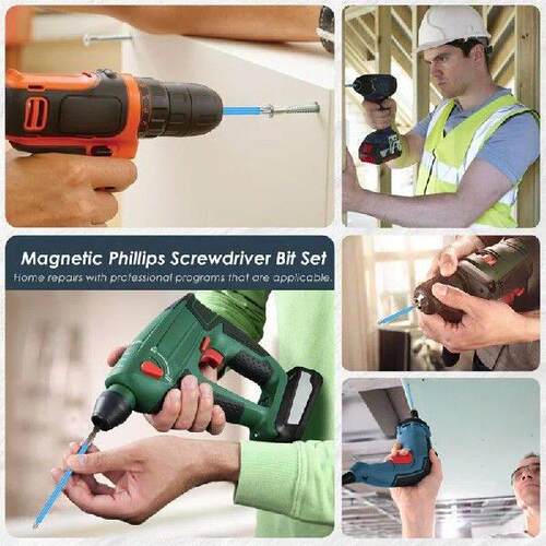 T99C-42 Pcs Magnetic Screwdriver Bit Set 1/4 Inch Hex Shank