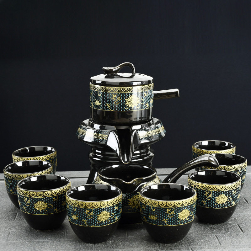 懒人石磨功夫茶具自动茶具套装家用茶壶泡茶日式办公室喝茶杯