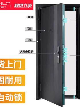 WL王力甲级防盗门进户门家用入户门室内安全指纹锁门自建房大门钢