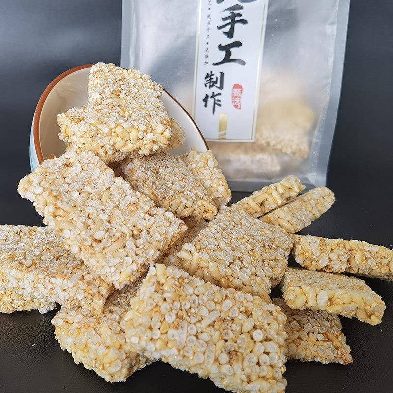 湖北天麻湖北仙桃特产炒米麻叶子自制米花糖天门潜江儿时怀旧小吃
