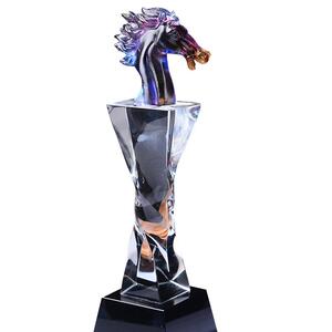 水晶琉璃绿罗马奖杯创意工艺品摆件企业公司年终奖礼品定制
