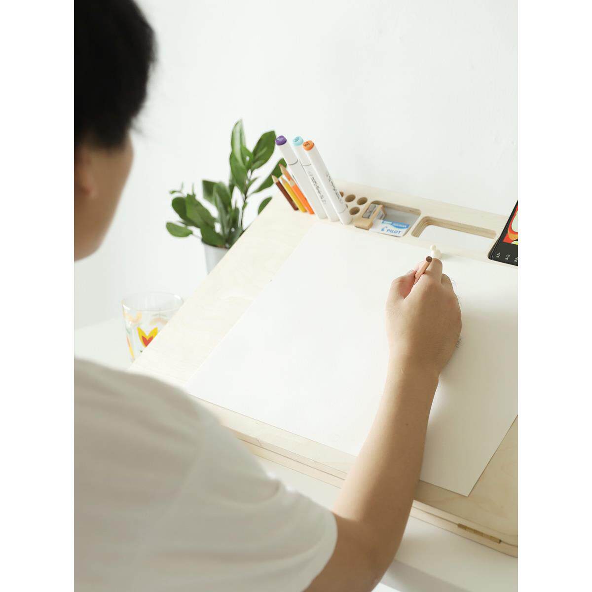小木良品画板艺术学生桌面素描画板儿童站立画板素描桌面画架