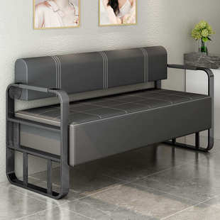 理发店沙发等候椅接待室休息区长条沙发椅美甲店美容院等位沙发