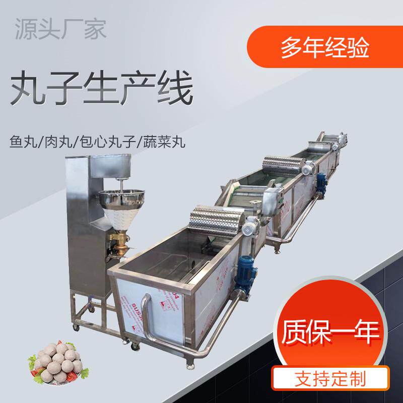 鱼丸成套加工设备牛肉丸配套机械猪肉丸生产线自动火锅丸子机器