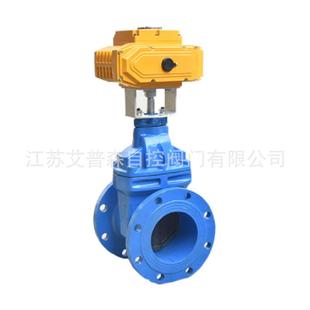 Z945X 16Q电动软密封闸阀法兰暗杆明杆闸阀污水远程调节弹性座封