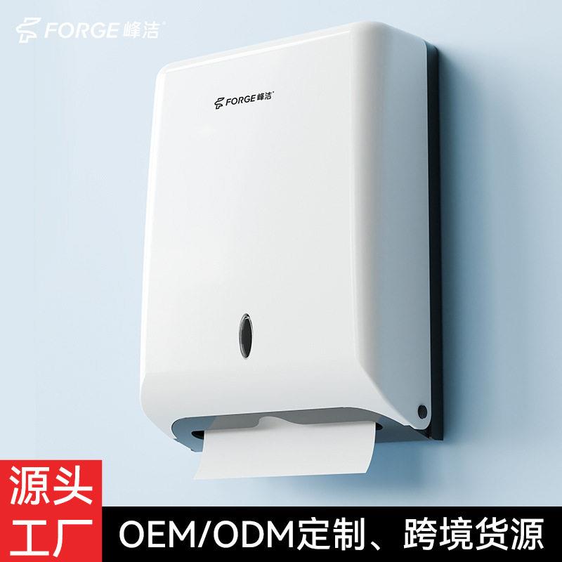 峰洁卫生间擦手纸巾盒壁挂式纸巾盒酒店厕所双包擦手纸盒厂家