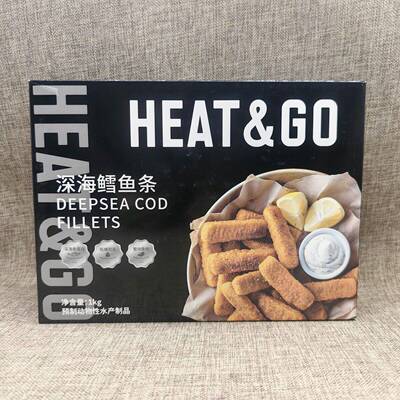 HEAT&GO牌深海鳕鱼条 油炸鱼排饼块小吃Deepsea cod FILLETS 1kg