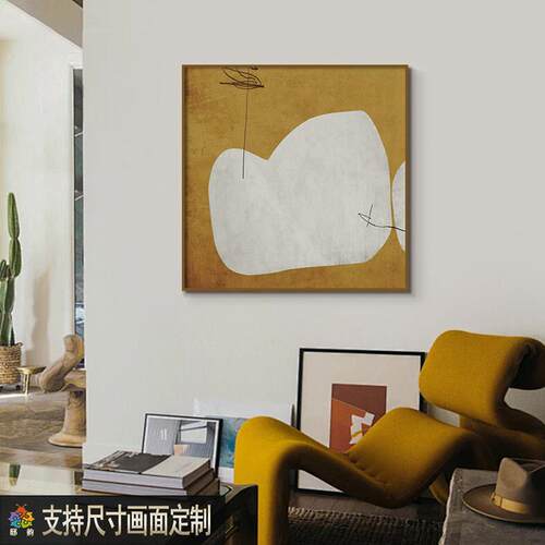现代抽象沙发背景墙挂画玄关客厅装饰画高端名宿酒店卧室挂画定制