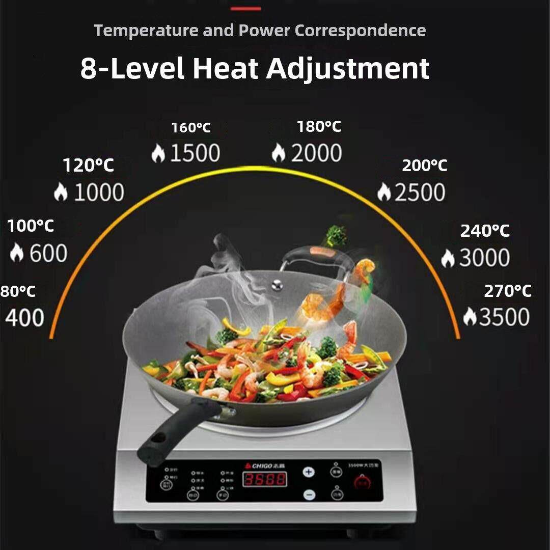 志高商用电磁炉3500W凹形家用电煎炉大功率商用猛火炉炒电磁炉