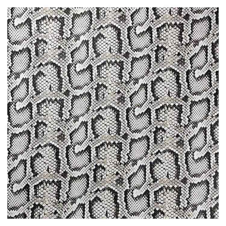 直销新款工厂直营0.8mm毛底PVC印花皮革蛇皮纹箱包鞋材皮带人造皮