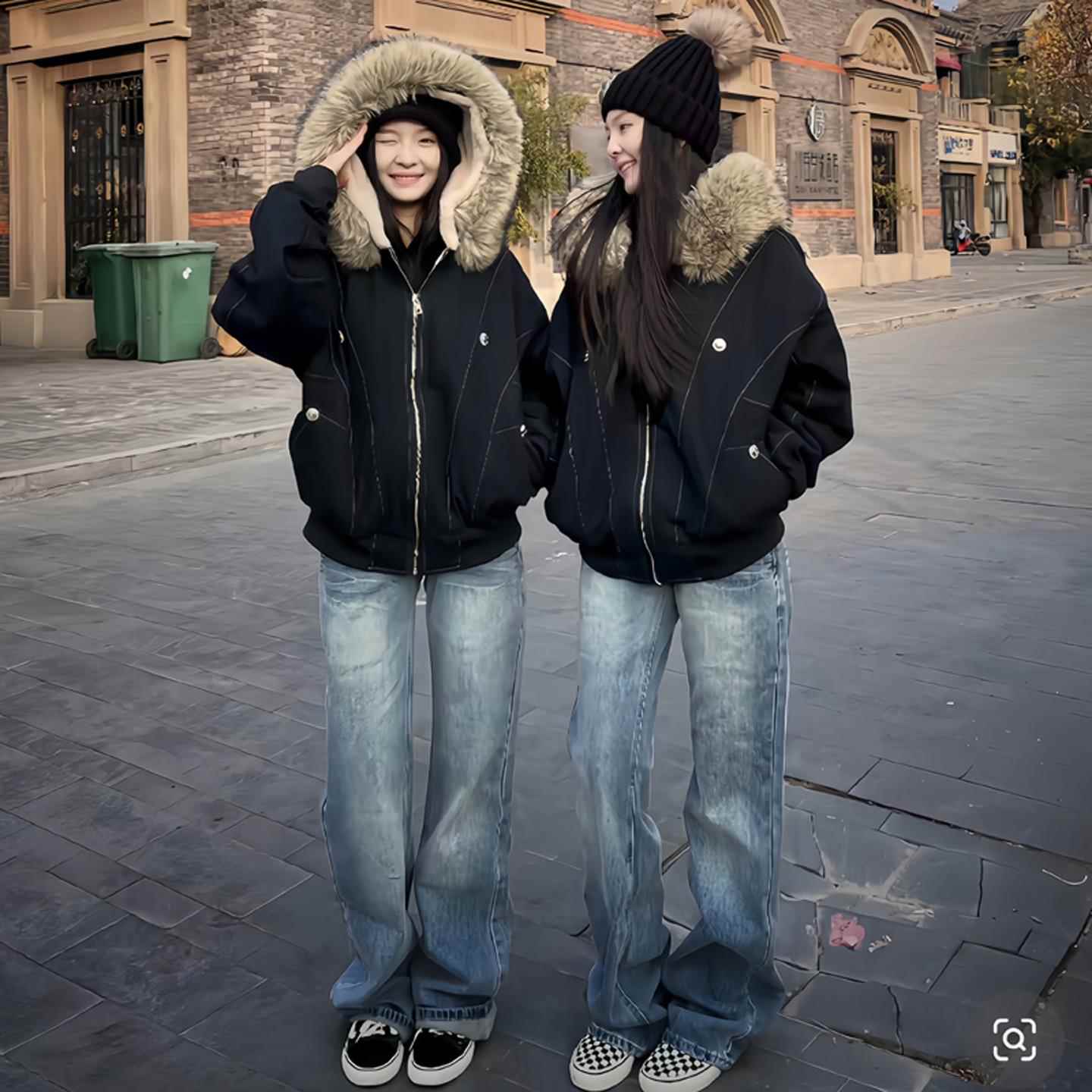 座山雕冬装派克棉服女2025年新款冬季夹棉小个子加厚棉袄工装外套