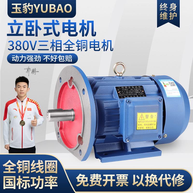 立式三相异步电动机380V全铜0.75/1.1/1.5/2.2/3/4/5.5KW国标电机