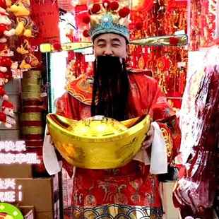 2025蛇年装饰仿真金元宝摆件招财进宝大元宝糖果盒酒店商场迎财神