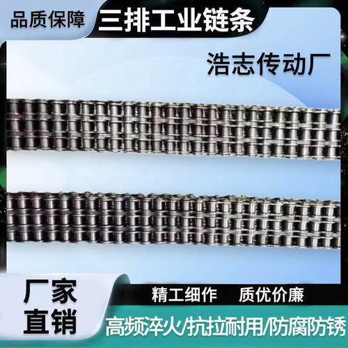 三排链条工业 传动链条 08B 10A 12A 16A 20A 24A 32A