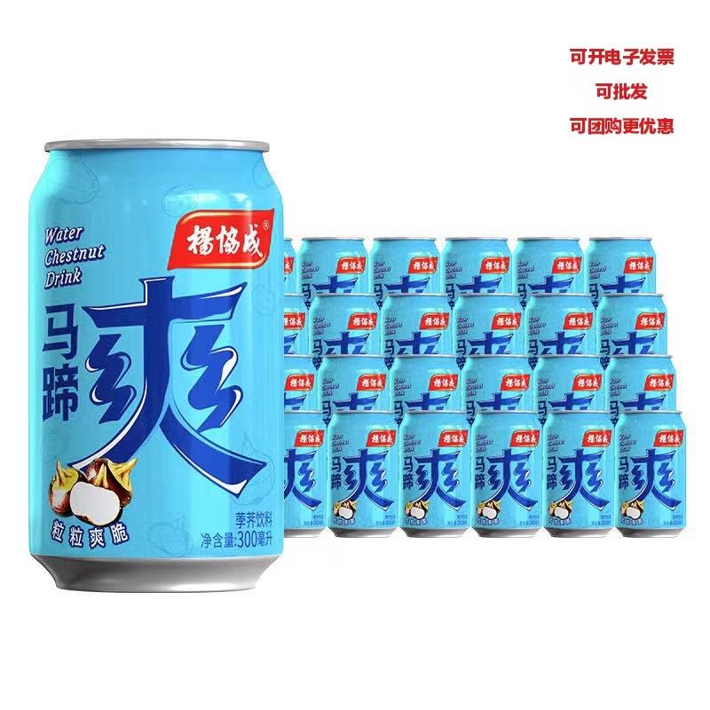 广东包邮杨协成马蹄爽300ml*12/24罐整箱消暑荸荠果粒罐装饮料