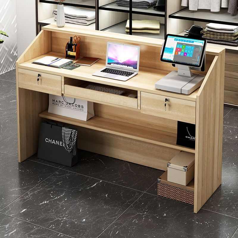 吧台桌收银台小型简约柜台公司前台接待台美容店服装店奶茶店吧台