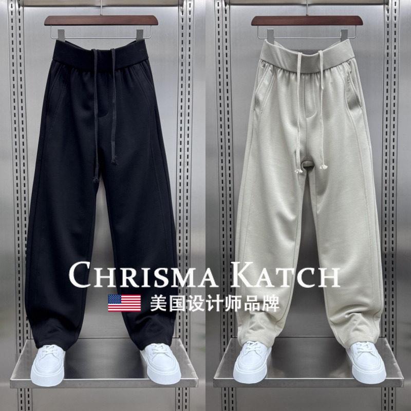 出口美国?Chrisma Katch~垂感卫裤男士春夏季冰丝抽绳休闲运动裤