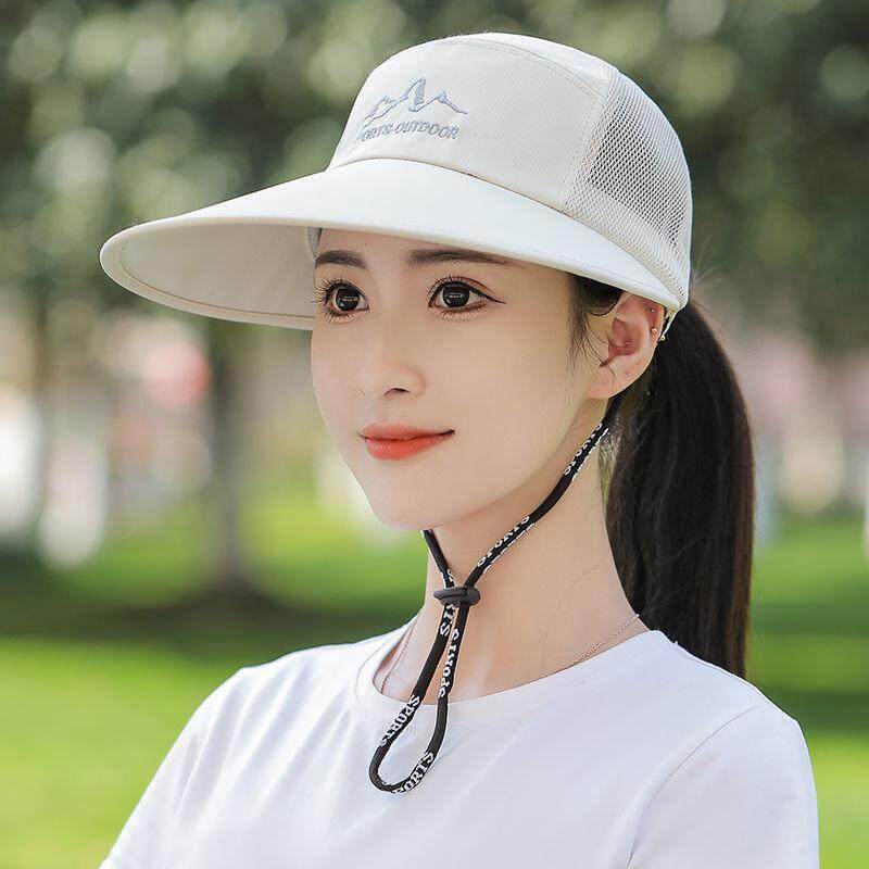太阳帽女士夏季薄防紫外线太阳帽户外自行车帽休闲透气防晒太阳帽