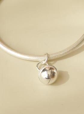 正品惜物《空》手工纯银手镯开口女990放纯银新小清简约心足银实