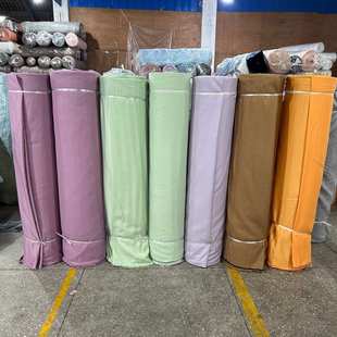 处理 大量库存窗帘布现货特价 现代风十字棉高精密遮光布客厅卧室