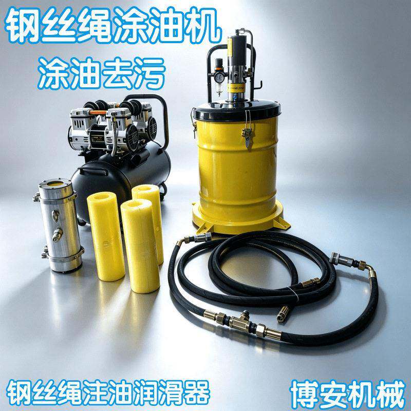 钢丝绳润滑器钢丝绳气动涂油器钢索电动注油机钢丝绳去污保养涂油