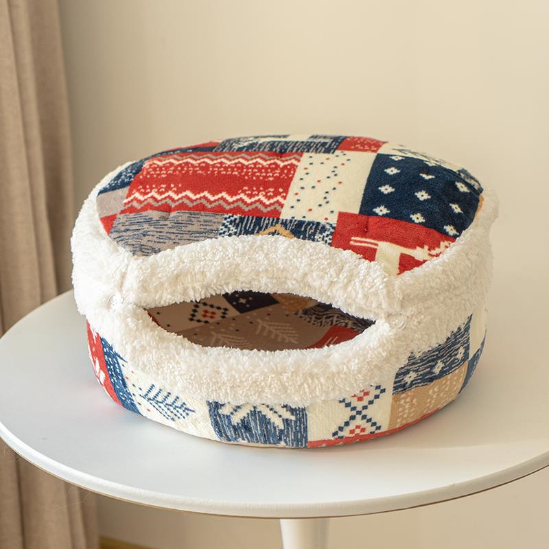 正品『喵铺保子』锣烧猫窝冬季铜暖封闭式安全感四川季通用猫咪宠