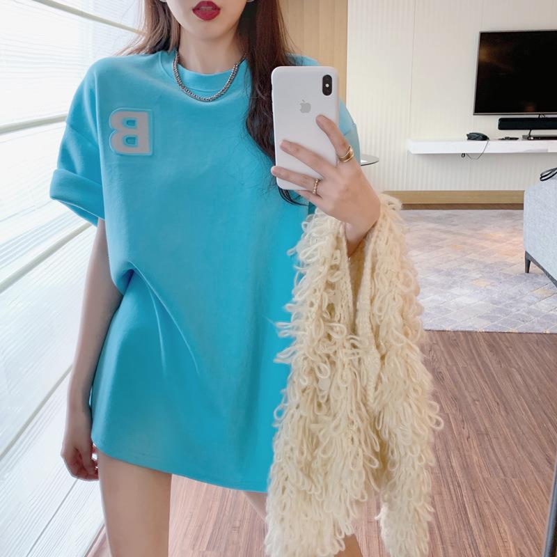 夏季新款韩版宽松短袖恤女3TD立凹凸反体光印花学生女装上衣